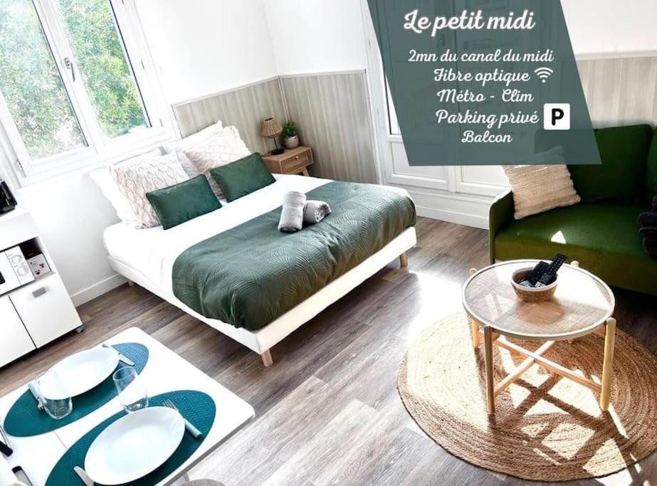 Le Petit Midi - Parking - Metro - Fibre - Canal Тулуза Екстериор снимка